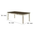 thumbnail image 5 of Dining Table with Rectangular Top and 2 Drawers, Brown and White, 5 of 5