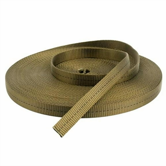 Country Brook Design - 1/2 Inch Olive Drab Green  Spec Tubular Nylon Webbing, 100 Yards Total
