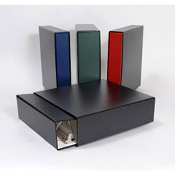 Archival Methods 2.5" Matching Three Ring Binder and Slip Case Set, Holds 10x11" Pages, Forest Green