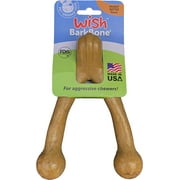 Pet Qwerks Wish BarkBone - Peanut Butter Flavor - For Aggressive Chewers | USA - Small