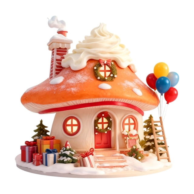Christmas Hanging Decoration Acrylic House Shape Tree Ornament 8 cm With Lanyard For Holiday Decor