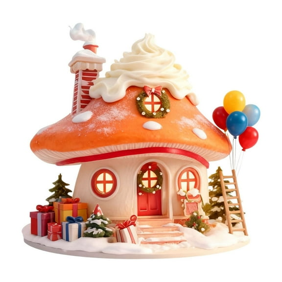 XIA0LE Christmas Gingerbread House Ornaments 3.6in Christmas Tree Gingerbread Christmas Decor With Rope Xmas Hanging Ornaments For Tree Holiday Party New Year Home Decorations (D)