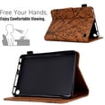 thumbnail image 2 of SaniMore Case for Fire 7" 12th Gen 2022, PU leather Embossed Tree with Auto Sleep/Wake Pen Holder Card Slots Anti-slip Strip Flip Folio Wallet Business Cover, Brown, 2 of 9