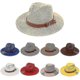 thumbnail image 3 of New Natural Panama Soft Shaped Straw Hat Summer Women/men Wide Brim Beach Sun Cap Uv Protection Fedora Hat, 3 of 4