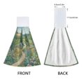 thumbnail image 3 of Yayeee Kitchen Hanging Hand Towels Set of 2 with Loop Bathroom Absorbent Tie Towel, Garden Scene, 3 of 7