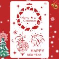 thumbnail image 3 of Cake Stencil Xmas Theme Hollow Out Decorative PET Christmas Fondant Cake Rim Mesh Embossing Stamp Mold for Baking, 3 of 8