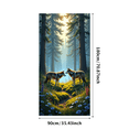 thumbnail image 3 of Forest Scene with Wolves Backdrop Banner Decorative Background for Party Supplies Photography Props Wildlife Themed Events Nature Celebrations, 3 of 4