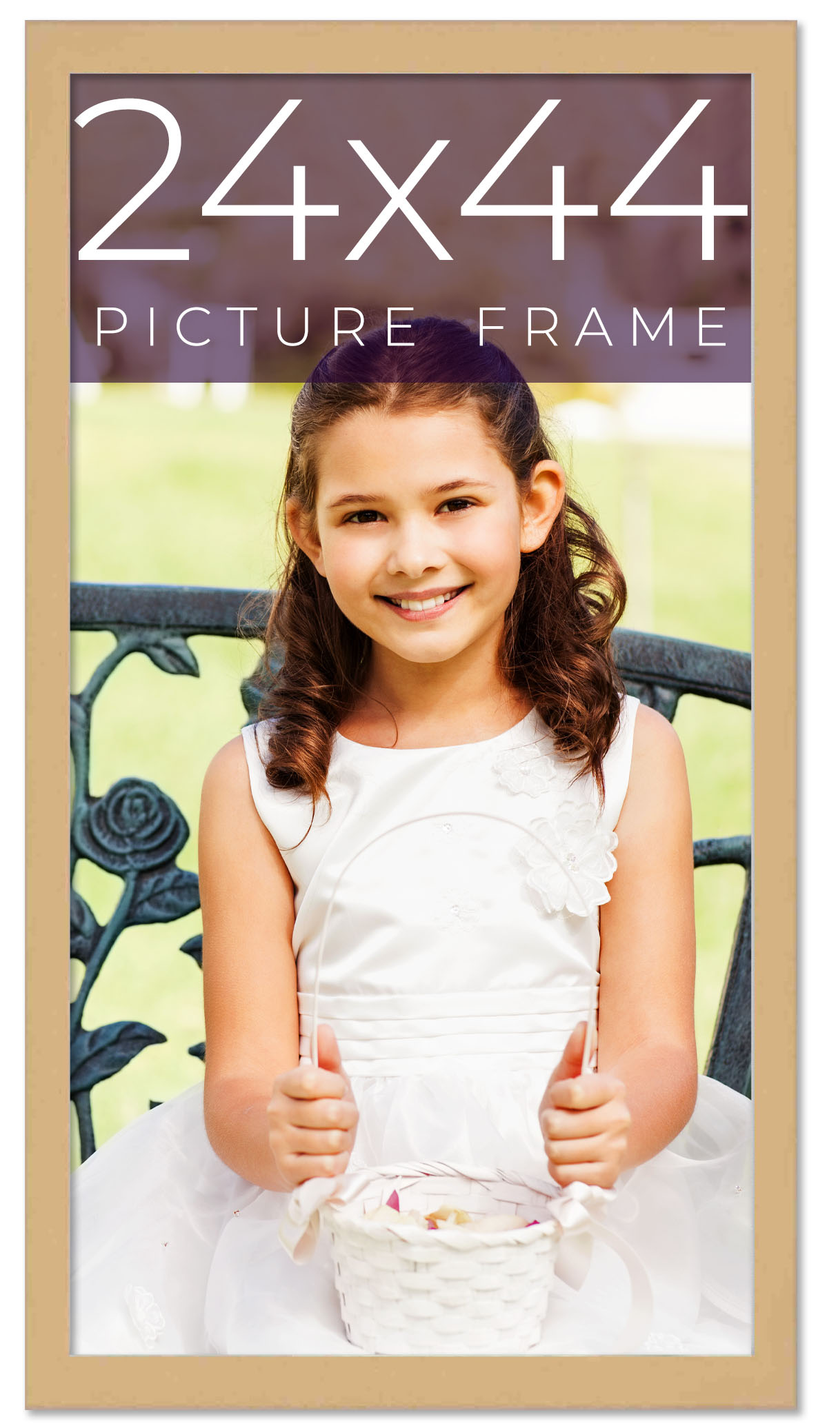 24x44 Shadow Box Frame Brown 0.875 inches Deep Real Wood Contemporary Shadowbox Display Frame