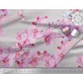 thumbnail image 2 of Soimoi Rayon Fabric Bird & Orchids Flower Decor Fabric Printed Yard 56 Inch Wide, 2 of 3