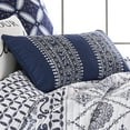 thumbnail image 2 of homThreads - Valentina - Decorative Pillow (12 x 24in.) - Tribal Stripe - Navy and White, 2 of 3