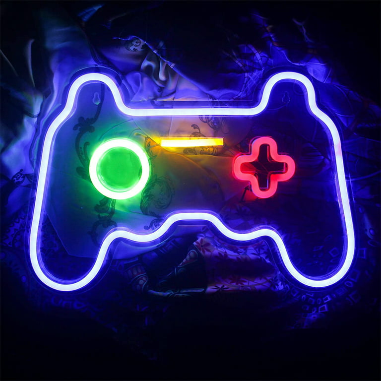 Gaming Neon Sign, Gamer Room Decor for Boys,16''x 11'' LED Neon Lights  Signs - Wall Decor for Bedroom Aesthetic, Video Game Room Accessories -  Best