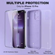Compatible with iPhone 13 Pro Case, Premium Silicone Upgraded [Camera Protection] [Soft Anti-Scratch Microfiber Lining] Phone Case for iPhone 13 Pro 6.1''- Light Purple