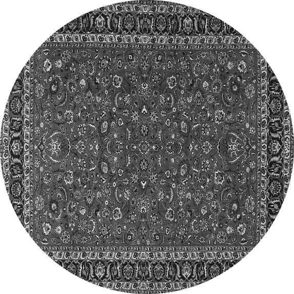 Ahgly Company Indoor Round Persian Gray Traditional Area Rugs, 5' Round