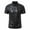 A-Black1008, variant on XIAOCHA Faux Leather Pocket Shirt for Men Fitted Short Sleeve Collared Button Up Blouse Smooth Edgy Nightclub Shirts
