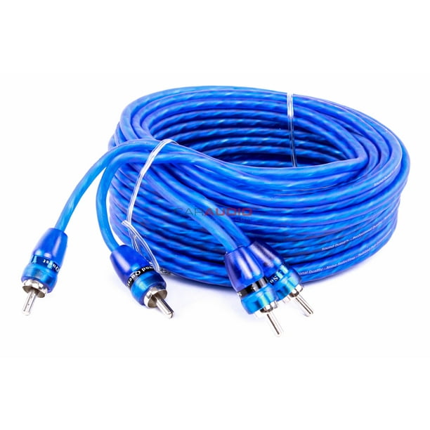 Sound Quest SQ1200XS 1200W AMP Kit W/Blue Twisted RCA Cables