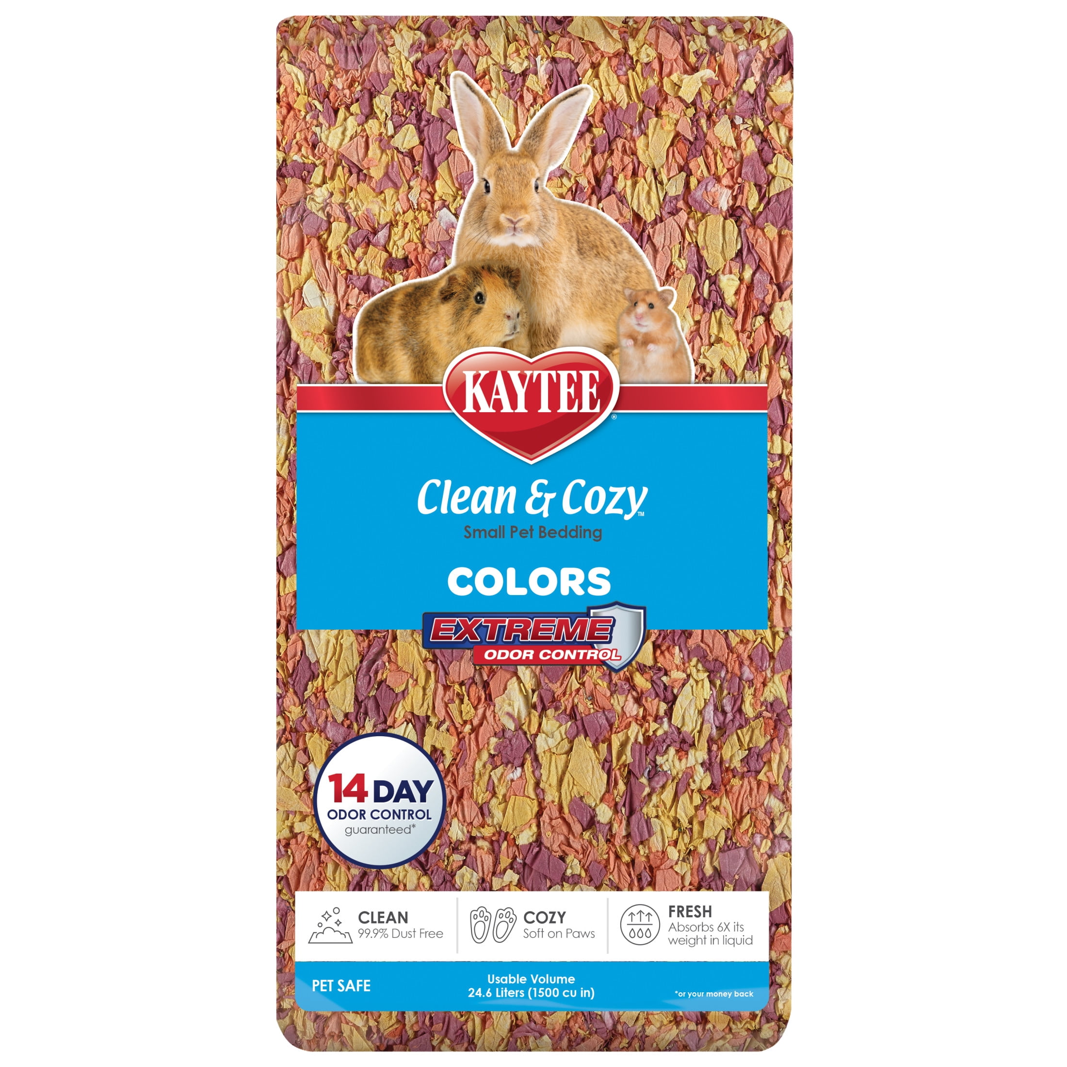 (2 pack) Kaytee Clean & Cozy Colors Bedding Sunset 24.6 Liters