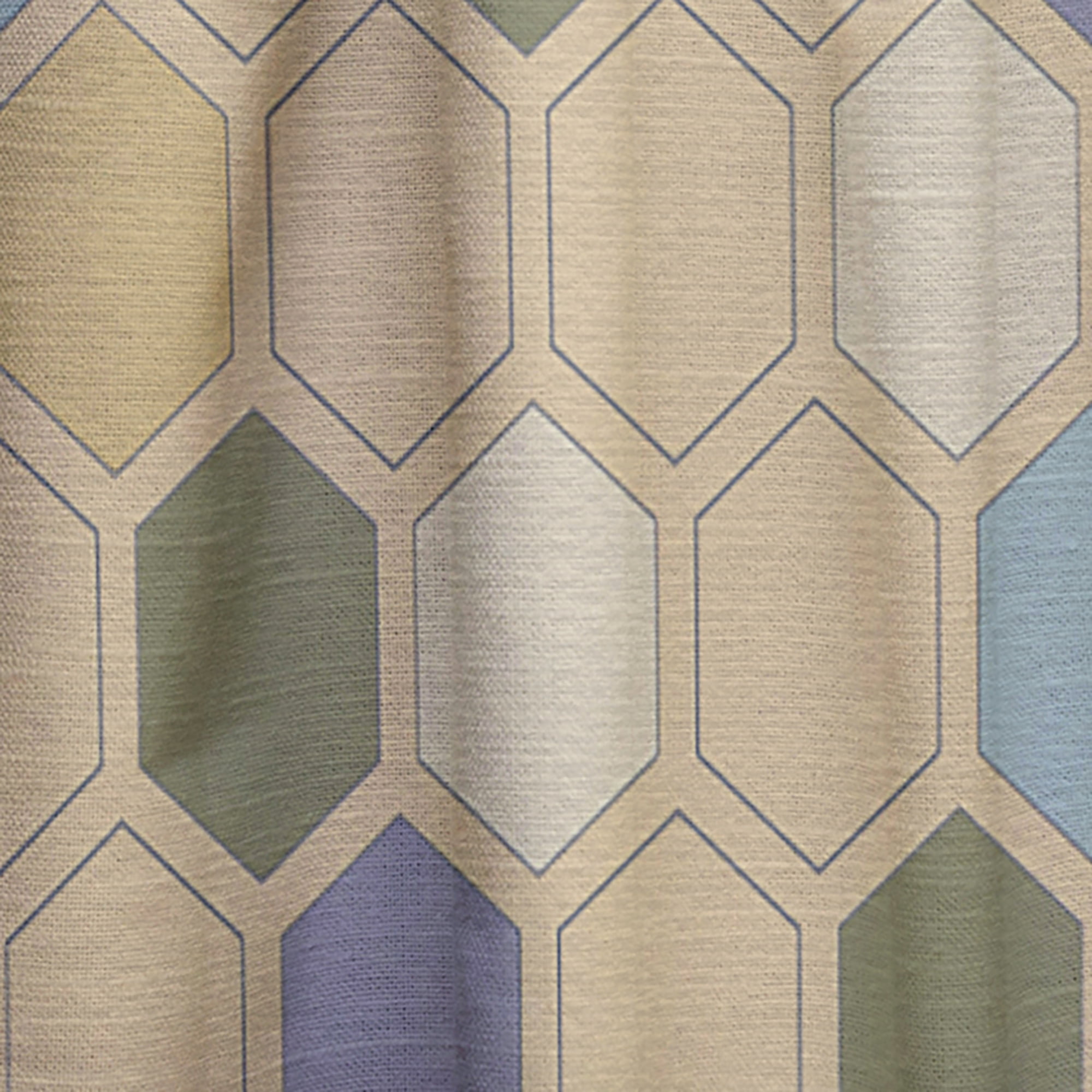 Designart 'Hexagon Retro Pattern VI' Mid-Century Modern Curtain Panel