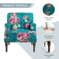 thumbnail image 3 of PIA RICCO Stripe Accent Chair Upholstered Armchair with Wood Legs Comfy Single Sofa for Living Room, Floral, 3 of 5