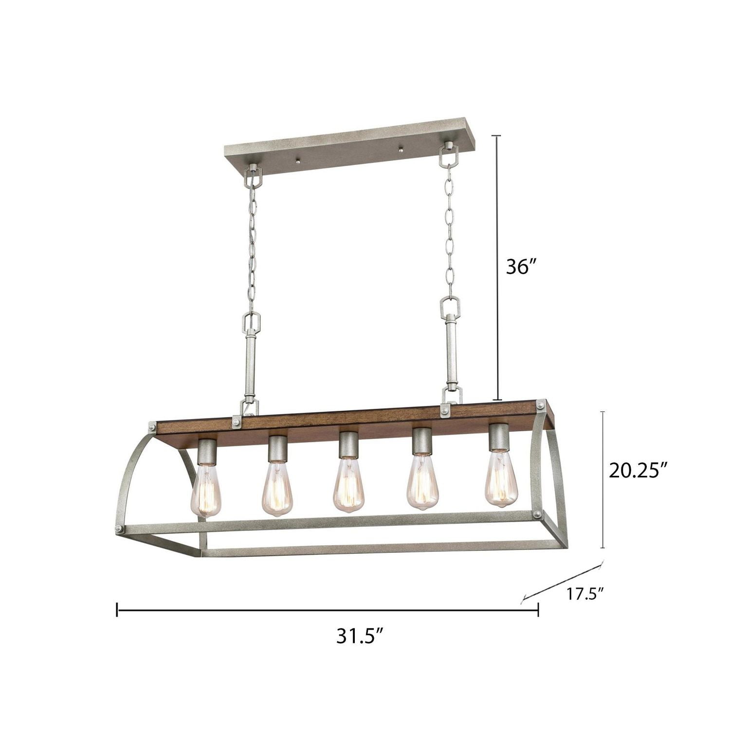 Westinghouse Oak Lane five-light Chandelier