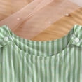 thumbnail image 5 of UngA Newborn Infant Baby Boy Easter Outfit Bunny Carrot Embroidery Sleeveless Smocked Bubble Romper Striped/Plaid Bodysuit Summer Clothes (Light Green,6-12 Months), 5 of 7