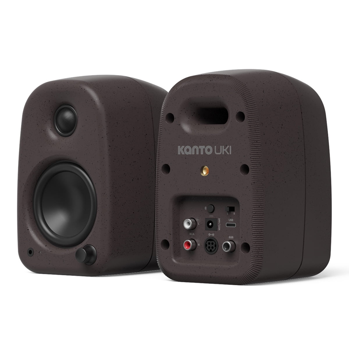 Kanto UKI Bluetooth Desktop Speakers - Pair (Pumice)