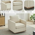 thumbnail image 5 of Lovableguy Modern Swivel Accent Chair,360 Degree Upholstered Barrel Chair Armchair,Comfy Single Sofa for Living Room Bedroom Nursery,Chenille,Beige, 5 of 9