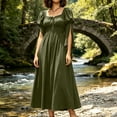 thumbnail image 2 of Women's Palace Dresses Long Sleeve Loose Solid Color Elegant Halloween Costume Party Dress, 2 of 7