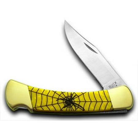 - BUCK 110 Custom Yellow Corelon Black Widow 1/400 Pocket Knives