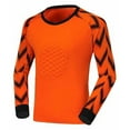 thumbnail image 2 of TiaoBug Kids Boys Football Basketball Game Training Sportwear Long Sleeve Goalie T-shirt And Shorts Uniform Set Orange 2XS/24, 2 of 7