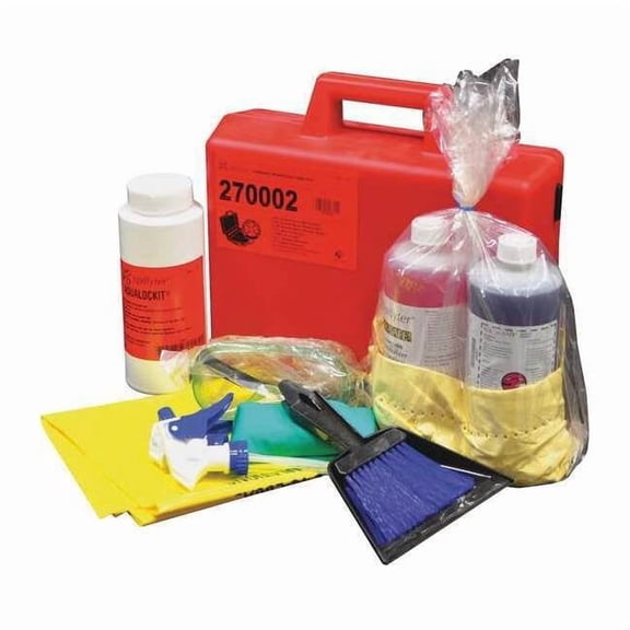 Spill Kit, 3 gal Volume Absorbed per Kit, Not Applicable Capacity, Box, Red
