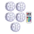 thumbnail image 1 of 10leds RGB Submersible Light Underwater LED Night Light Swimming Pool Light For Outdoor Vase Fish Tank Pond Disco Wedding Party ,Easy to Install, 1 of 7