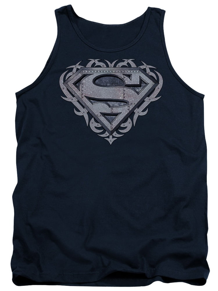Superman TRIBAL STEEL SHIELD Licensed Adult T-Shirt All Sizes