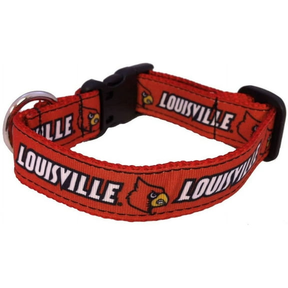 Louisville Brand New Pet Dog Collar(X-Small), Official Cardinals Mascot Logo/Colors
