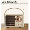 thumbnail image 3 of Retro Bluetooth Speaker, Portable Wireless Speaker with Crystal Clear Stereo Sound Rich Bass, Vintage Decor, Birthday Gifts for Women Teenage (Beige), 3 of 10