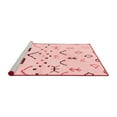 thumbnail image 2 of Ahgly Company Machine Washable Indoor Round Solid Red Modern Area Rugs, 3' Round, 2 of 4
