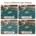 thumbnail image 7 of ODIKA Main Turtle Map Motif Compass Border Nautical Wave Coral Ocean Flowing Dynamic Foldable Easy Care for Queen Size Bedroom, Under Bed, Master Suite, 7 of 7