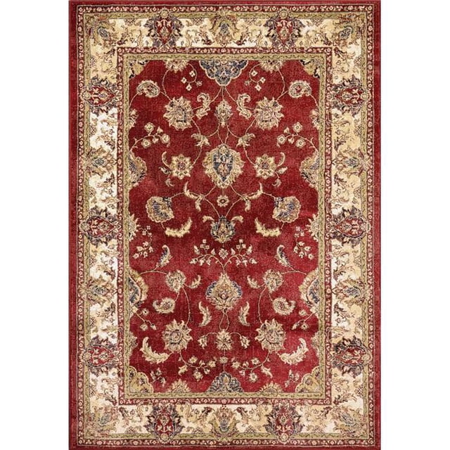 Dynamic Rugs AN710571581464 Tapis Rectangulaire Traditionnel 6 Pi. 7 Po. x 9 Pi. 6 Po. Ancien 57158 - 1464 Rouge & Ivoire