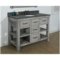 thumbnail image 3 of InFurniture WK8248-G-MG TOP 48 in. Rustic Solid Fir Single Sink Vanity in Grey Driftwood With Polished Textured Surface Granite Top-No Faucet, 3 of 4