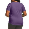 thumbnail image 4 of Plus Size Tops for Women Summer Casual Crew Neck Short Sleeve Oversized T-Shirts Loose Soft Solid Tee (XL, Purple), 4 of 5