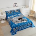 thumbnail image 4 of Erosebridal Football Comforter Set Queen Size Rugby Bedding Set Ball Games Sport Arena Blue Gray Comforter Sports Theme Quilt Set, 4 of 7