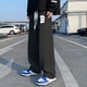 thumbnail image 2 of Pantalones deportivos de pierna ancha para hombre para verano: pantalones deportivos blancos acampanados y holgados, con corte amplio, para streetwear y ocio, 2 of 4