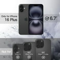 thumbnail image 2 of JETech Case for iPhone 16 Plus 6.7-Inch, Shockproof Phone Bumper Cover, Solid Color Matte TPU Frame, Anti-Scratch Clear Back (Black), 2 of 6