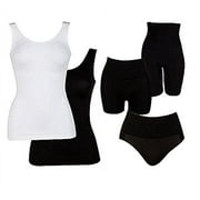 Yummie by Heather Thomson Seamless Shapewear Wardrobe 5-Pack Black/White 2X/3X