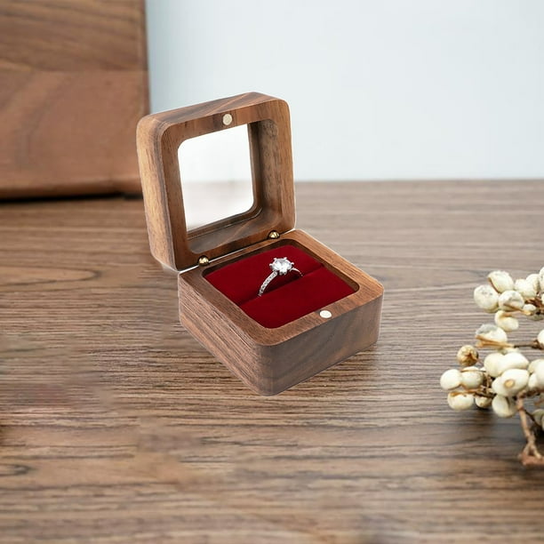 Dvkptbk Jewelry Ring Boxes Ring Box Jewelry Box Wooden Ring Box