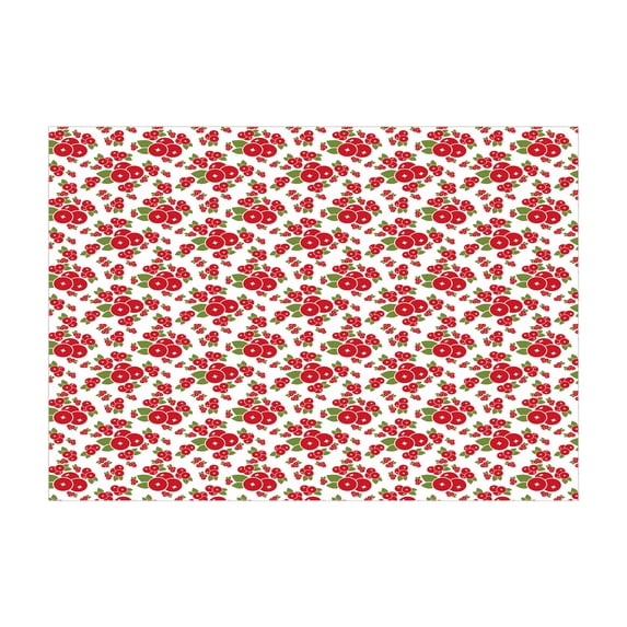 Ambesonne Cranberry Jigsaw Puzzle, Cartoon, Heirloom-Quality Fun Activity for Family Durable Cardboard, 1000 pcs, Fern Green Red White