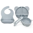 thumbnail image 1 of Juego de vajilla con cuenco adicional y plato de silicona para niños Bear, cuenco de silicona especial para bebés, suministros para madres e hijos, 1 of 4