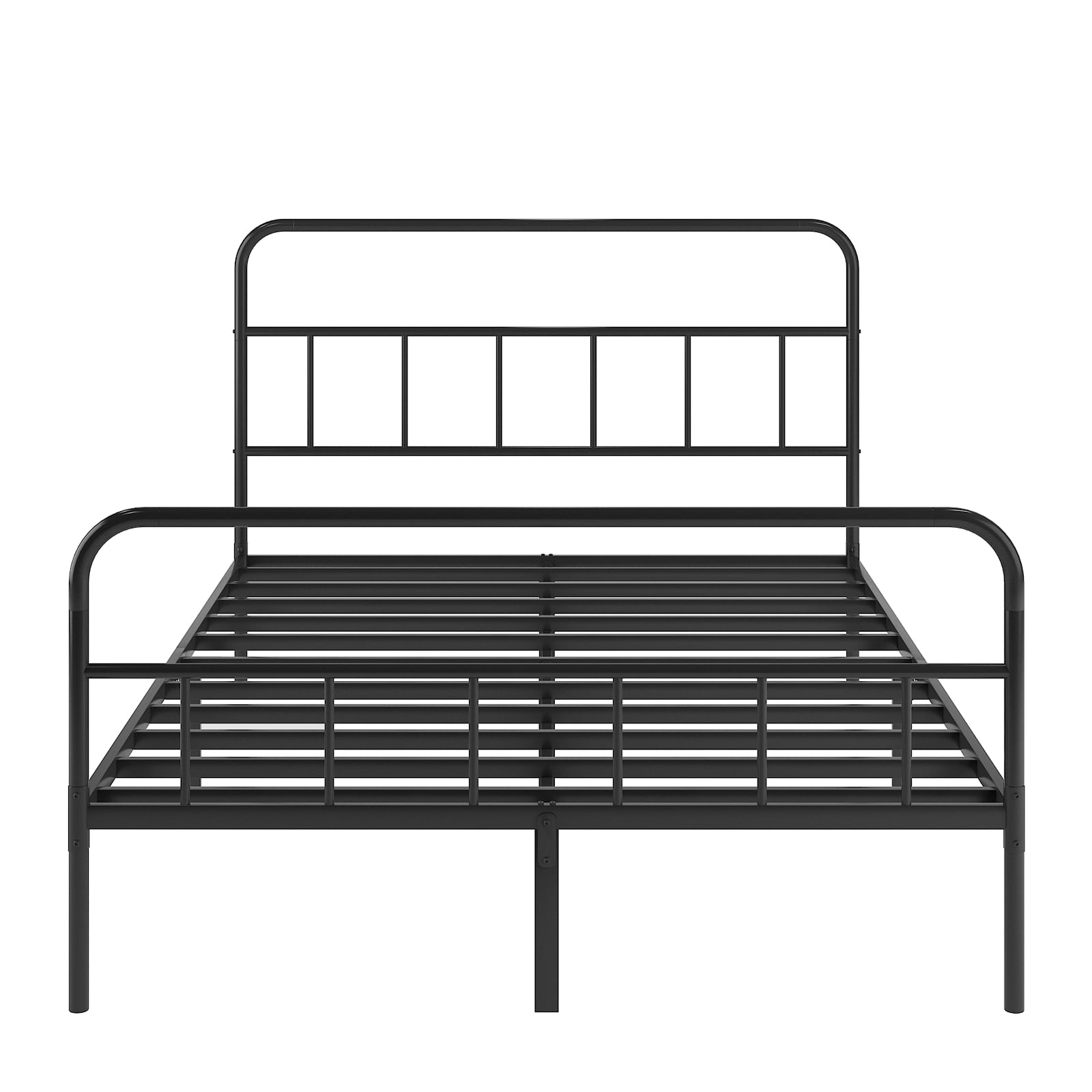 EUROCO Metal Platform Bed with Headboard, King for Kids Teens Living Room