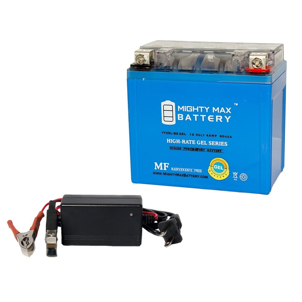 YTX5LBS GEL Battery for Kymco Agility 125 2016 + 12V 1Amp Charger