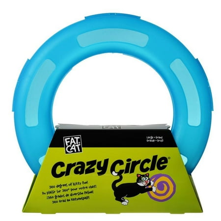 Petmate Crazy Circle Cat Toy - Blue Small - 9.5" Diameter Pack of 4