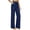 Navy, variant on Hurxie Wide Leg Pants for Women Flowy Palazzo Drawstring Elastic Waist Trousers with Pockets Summer Beach Vacation Clothes Navy,3XL